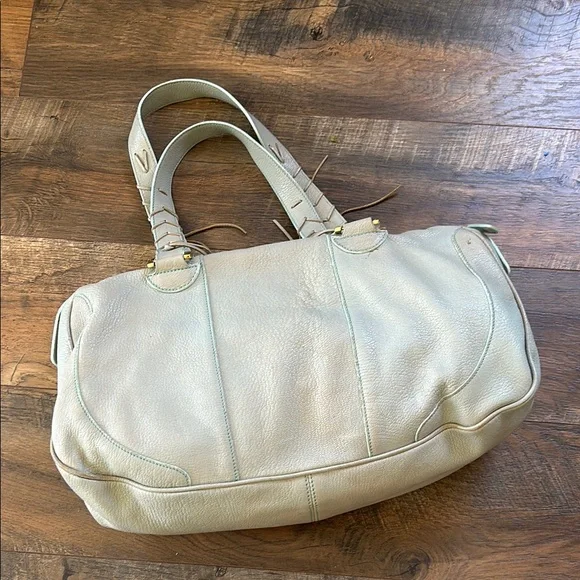 Cordo Maltedo Chic Large Bag in Mint Green Leather with Gold Accents - Picture 5 of 7